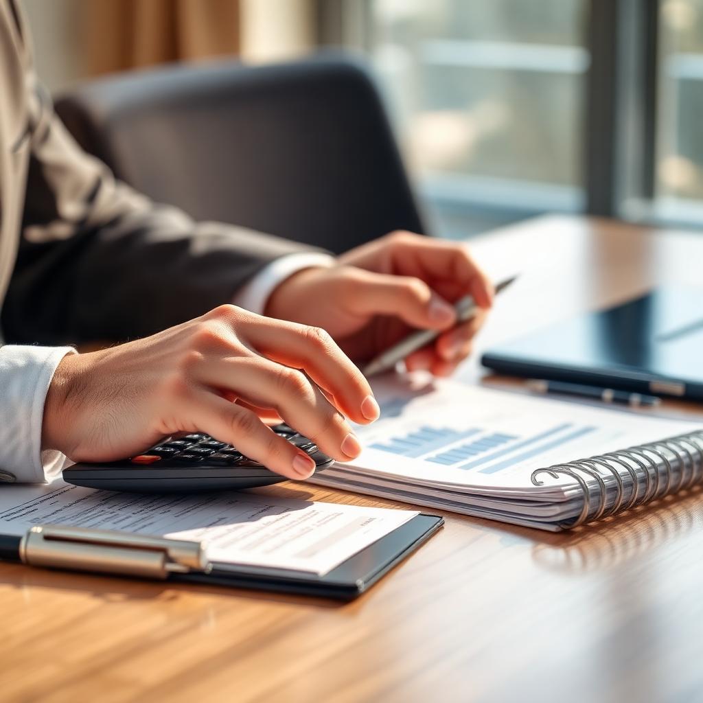 Comptable préparant les états financiers