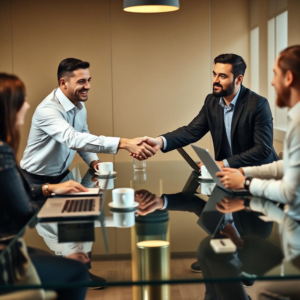 Réunion d’investisseurs et de fondateurs autour d’une table — image d’illustration