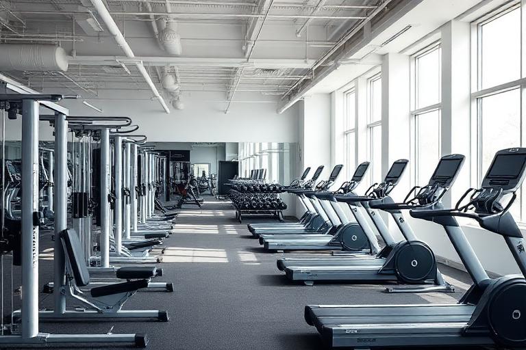Salle de sport moderne et équipée