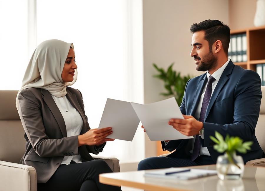 Avocate accompagnant un entrepreneur dans la création de sa société en Tunisie