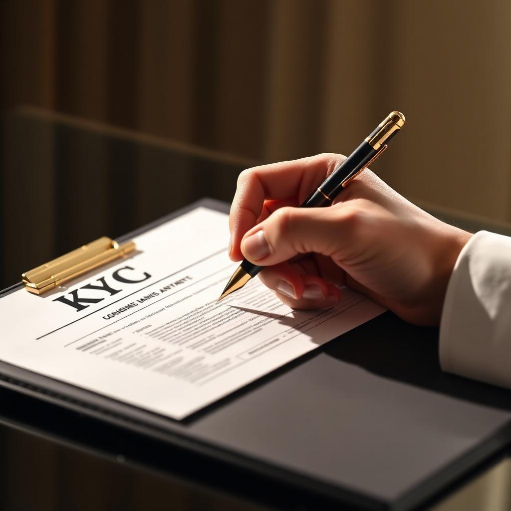 Signature d'un dossier KYC bancaire