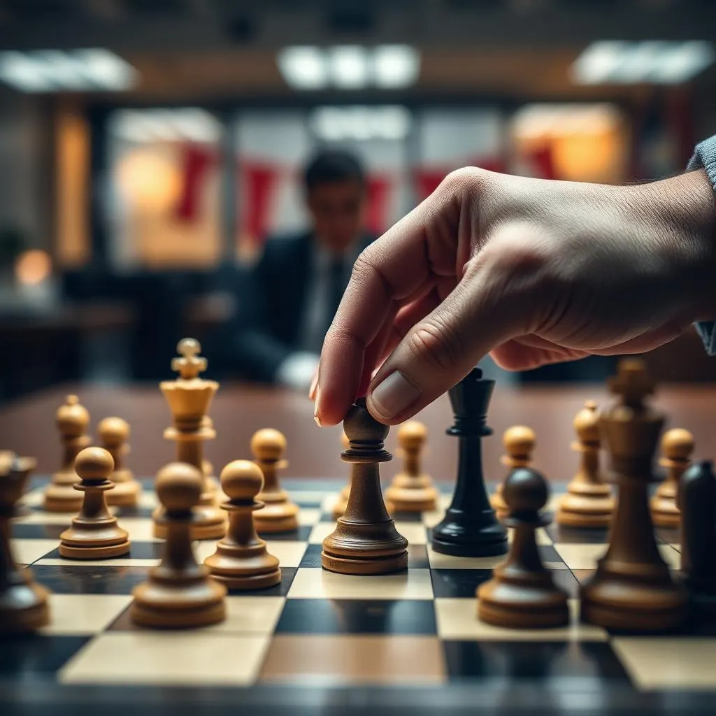 Décision stratégique symbolisée par un échiquier